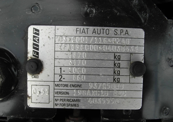 Fiat Bravo cena 16900 przebieg: 185000, rok produkcji 2007 z Kraków małe 781